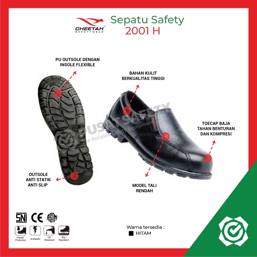 Sepatu Kerja Safety Cheetah 2001H