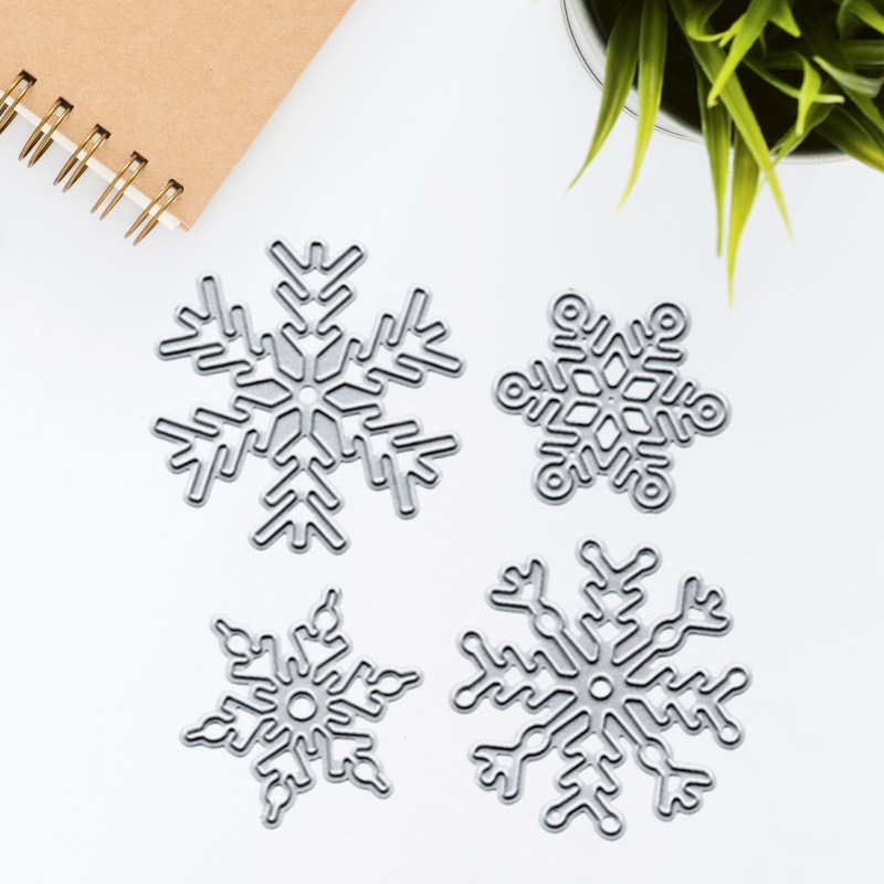 Cetakan Stensil Cutting Dies Motif Snowflake Natal Bahan Metal Untuk Scrapbook / Craft DIY / Dekor