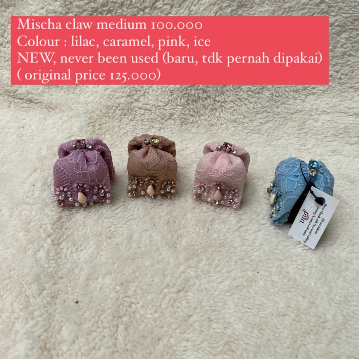 Mischa claw medium handmadepita - Ungu