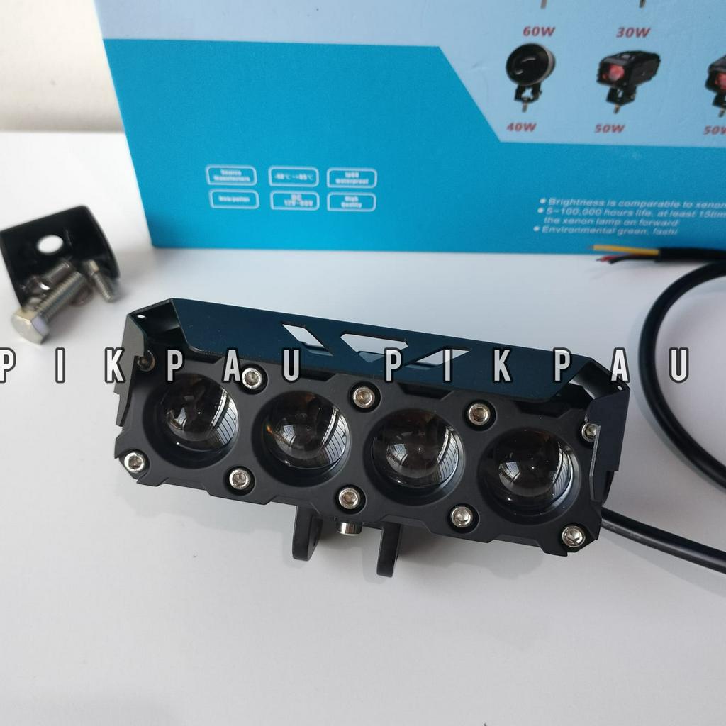 Lampu Tembak SQL 4 Mata 3 Kipas Tipe Laser LED D2 D3 Transformer High Low