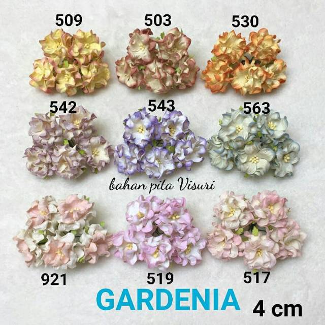 Paper Flower Gardenia 4 cm Seri E