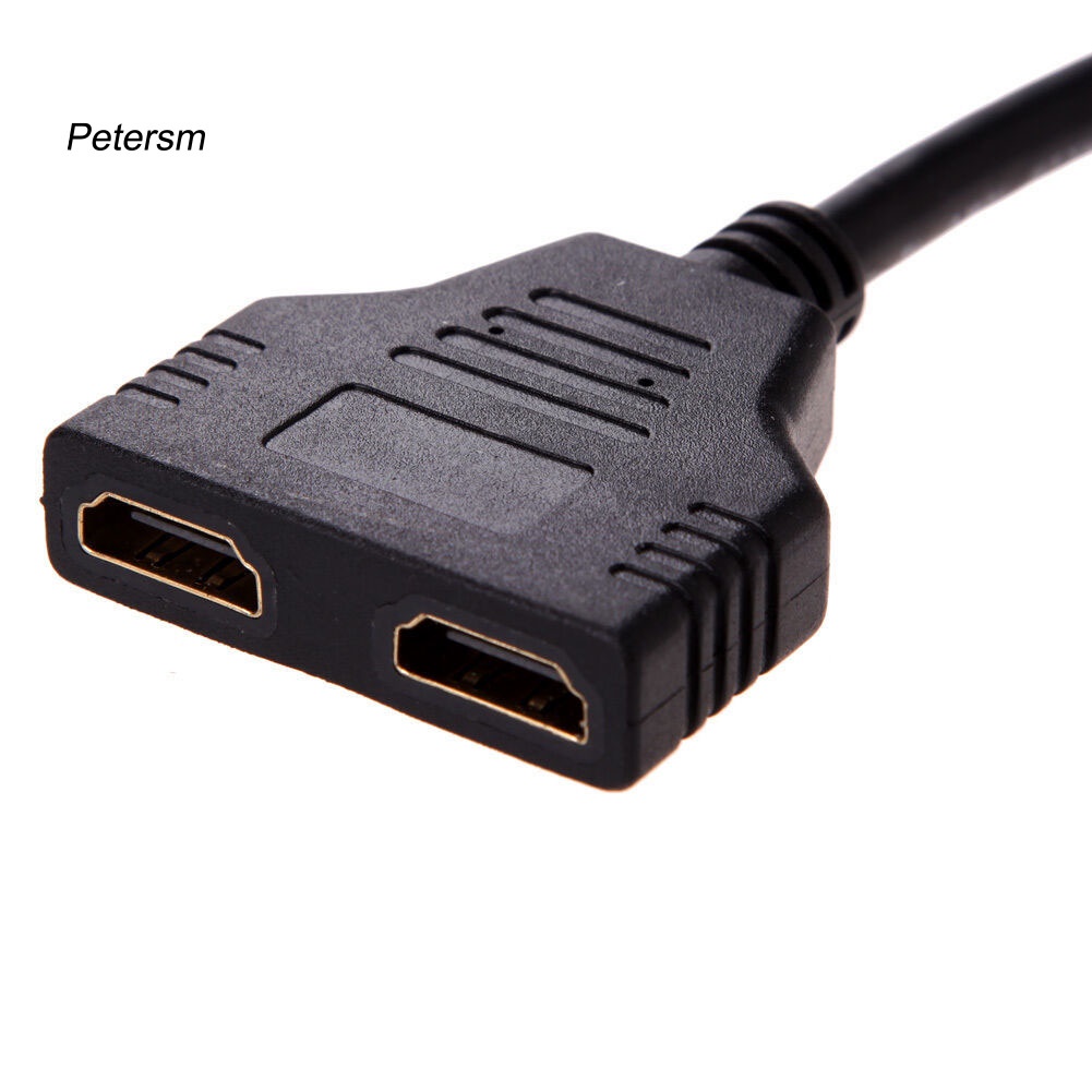 1 In 2 Out 1080p Kabel Adapter Splitter Hdmi-Compatible Male Ke Dual Female Untuk Pc Dvd