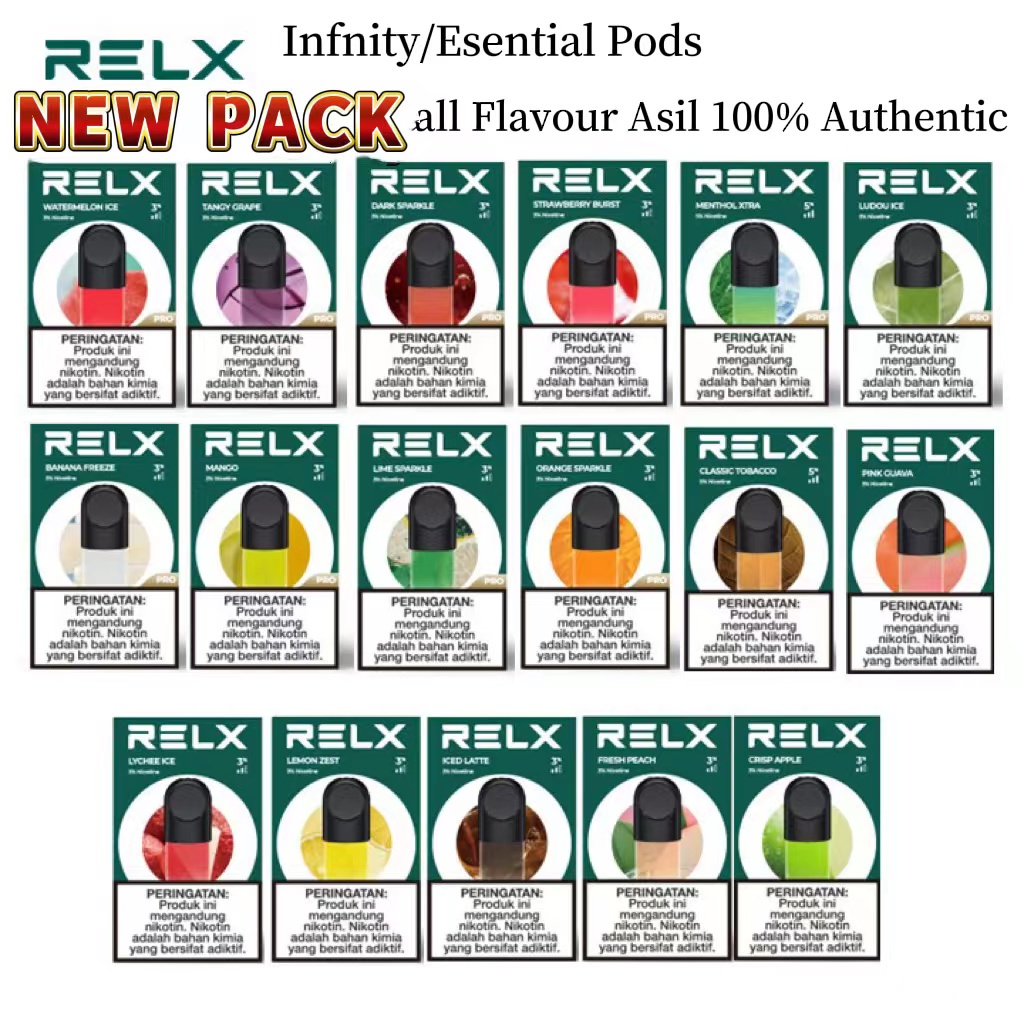 RELX  Infinity/Esential Pods All Flavour  (1 Pack Isi 1 Pod ) Asil 100% Authentic