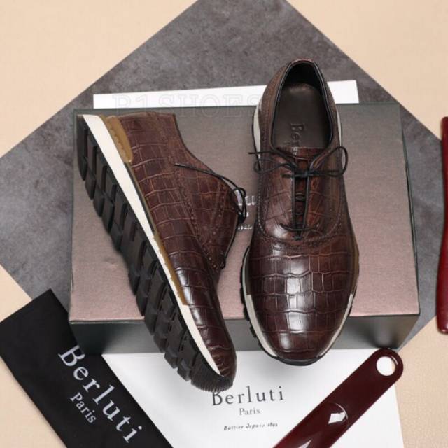 Sepatu pria berluti sneaker mirror quality shoes man