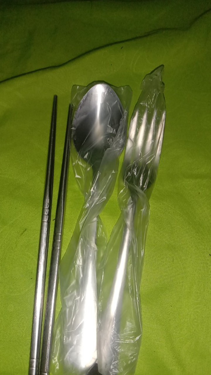 [120 Gram] Sendok Set Stainless Steel Tebel - Sendok Garpu Sumpit Alat Makan Set Premium Cod