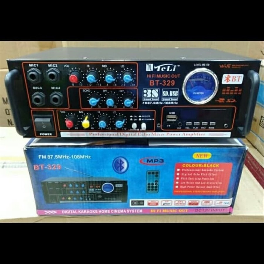 amplifier teli bt 329 ampli bluetooth teli echo karaoke bt329