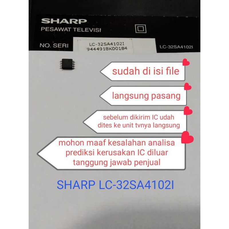 ic eprom memory tv led sharp LC-32SA4102I