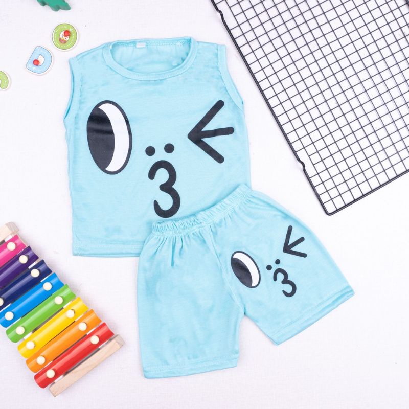 SETELAN SINGLET BAJU ANAK COWOK MURAH BAJU SET ANAK LUCU PAKAIAN MOTIF ANAK