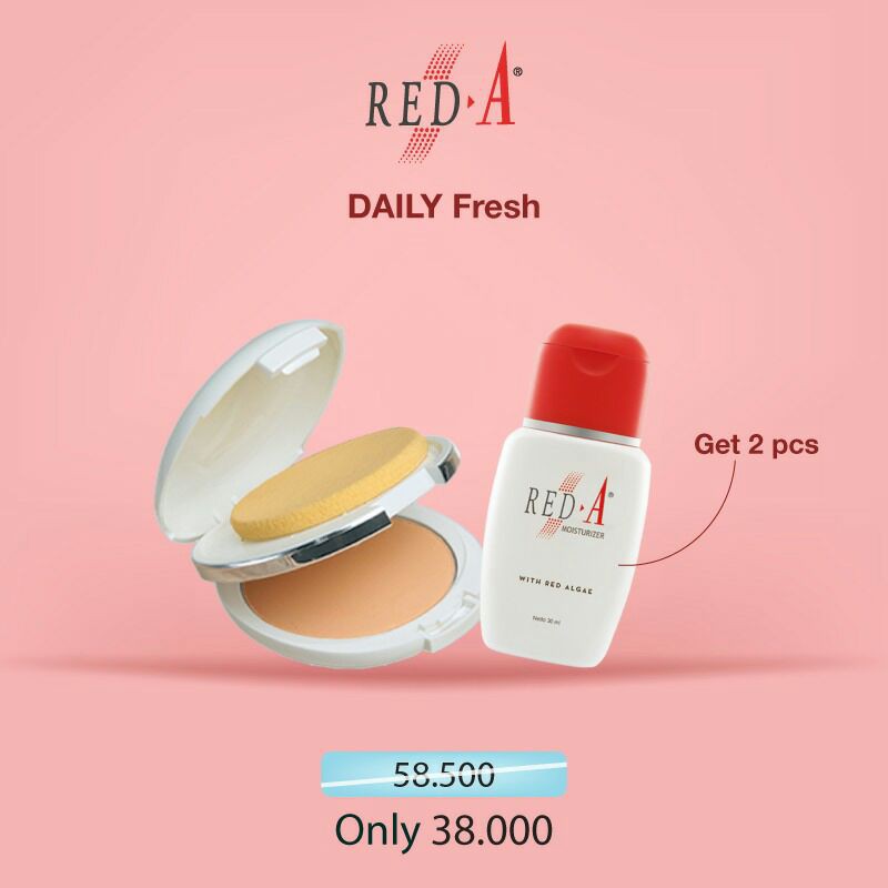 Paket Makeup Red A Moisturizer Pelembab Two Way Cake