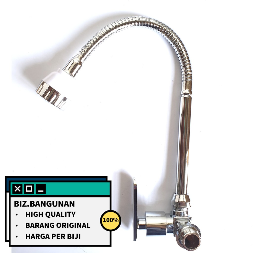 KRAN ANGSA FLEXIBLE KEPALA PUTIH SOBAR - KERAN AIR FLEKSIBEL CUCI PIRING DAPUR