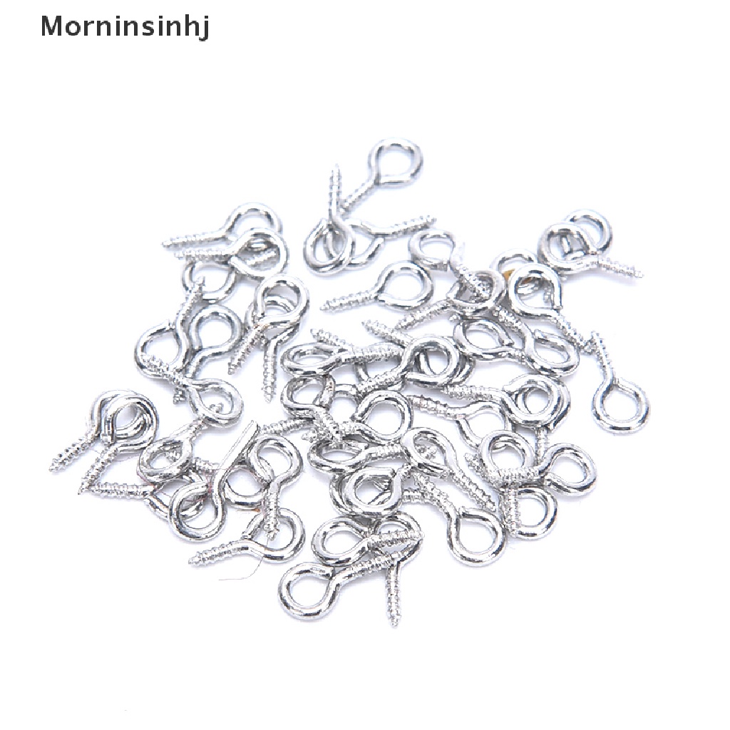 Mornin 150pcs Gantungan Kunci Dengan Rantai Split Jump Rings with Screw Eye Pins DIY Keychain id