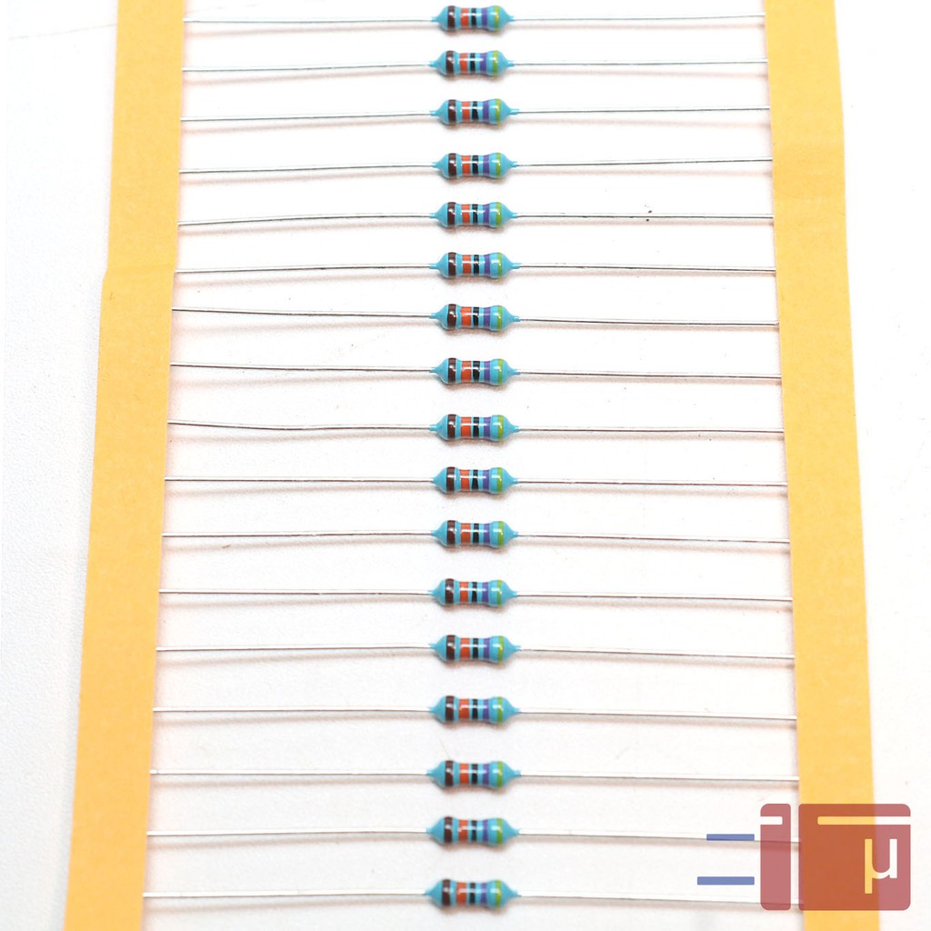 x10 Resistor 470K 1/4W Metal Film 1% Taiwan Kaki Tembaga