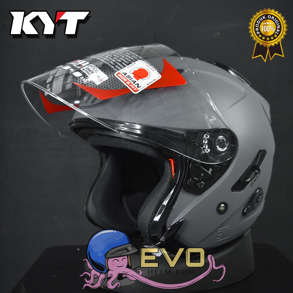 KYT GALAXY_SERI #5 BLACK AQUA BLUE (DOUBEL VISOR)