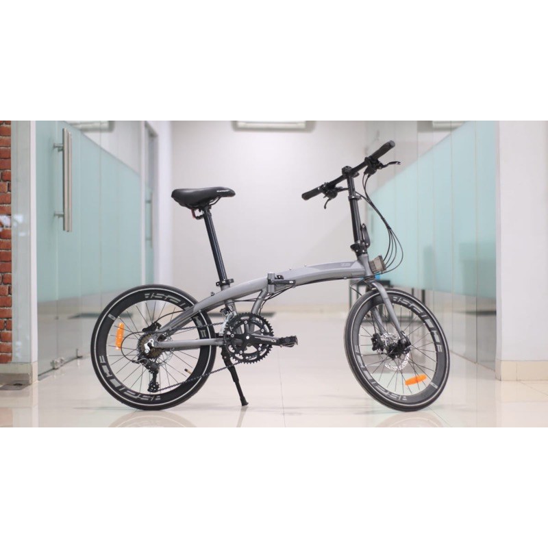 Sepeda Lipat Element Ecosmo Z8 451 frame Alloy Rem Hydrolic Garansi SNI NEW kredit cicilan cicil termurah-Grey