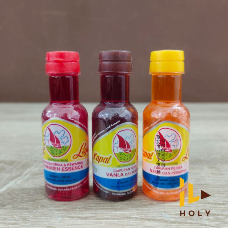 

Perisa Essence Cap Kapal Layar Botol 20ml / Perisa Pewarna Frambozen Vanilla Nanas
