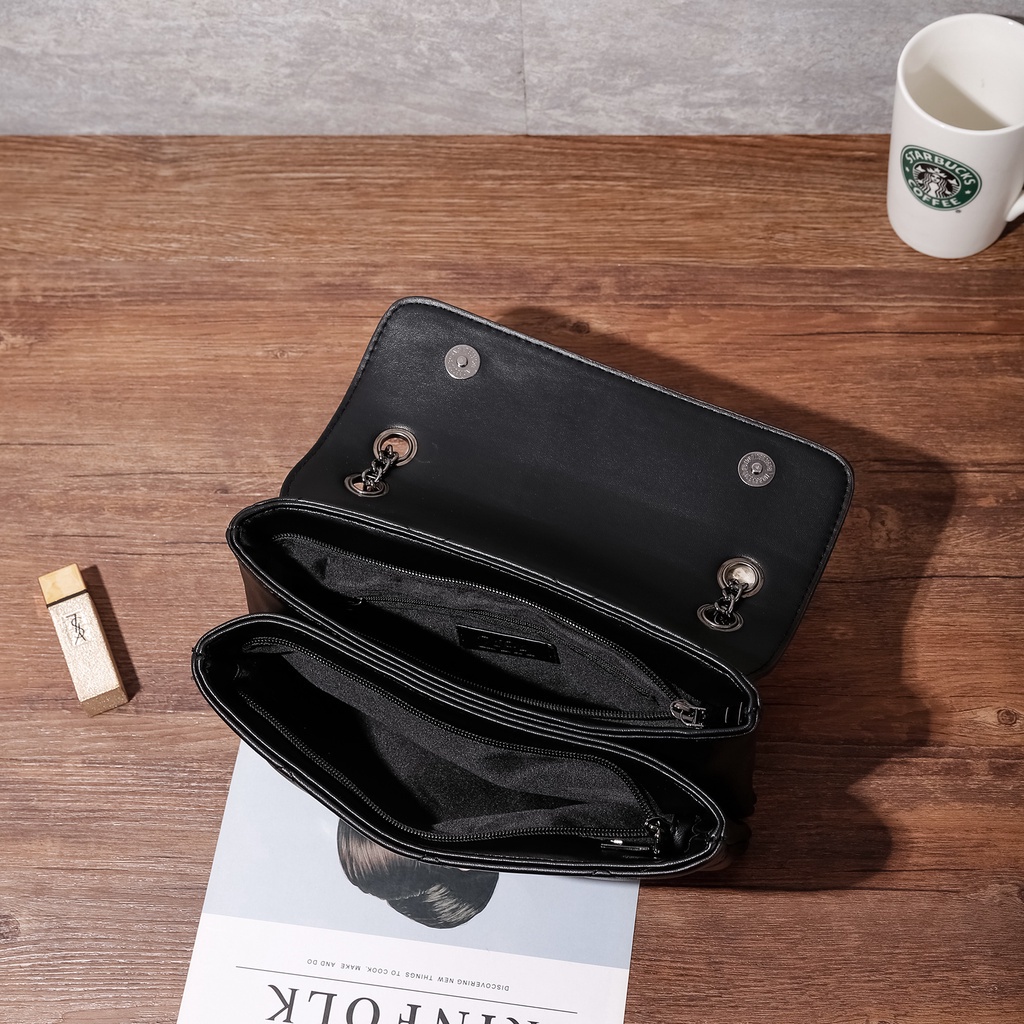Tas Selempang Wanita Evening Bag Tali Mix Rantai Sintetis Fashion Import Shoulder Bag Kekinian Berkualitas Traco