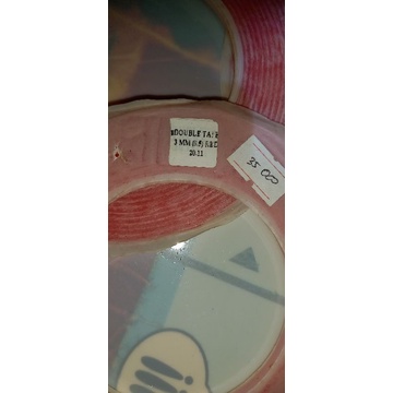 

double tape red tebal 0.5mm lebar 3mm red