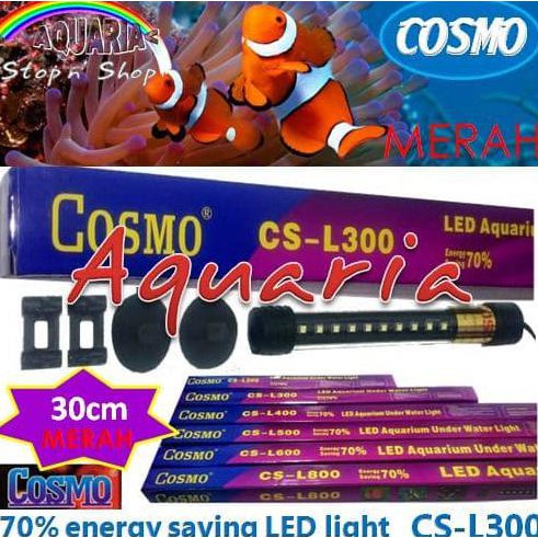 Cosmo Cs-L300 Lampu Led 30Cm Aquarium Underwater Light Warna Merah Aqri92 Ayo Beli