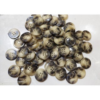 ISI 100 PCS Diameter 15 mm - Kancing Baju Gepeng Corak Macan - Kancing