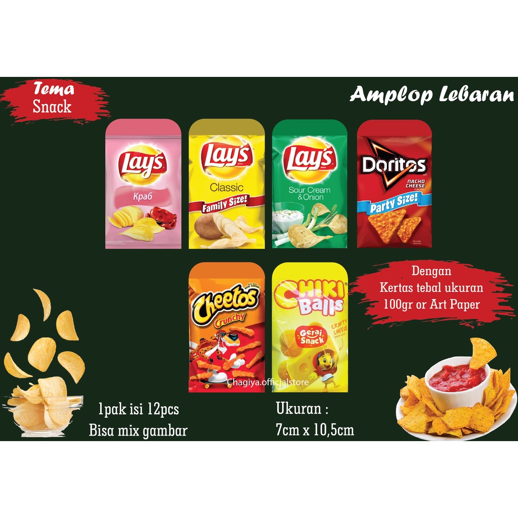 

Amplop Lebaran Unik 2023 Tema Snack Bahan Art Paper