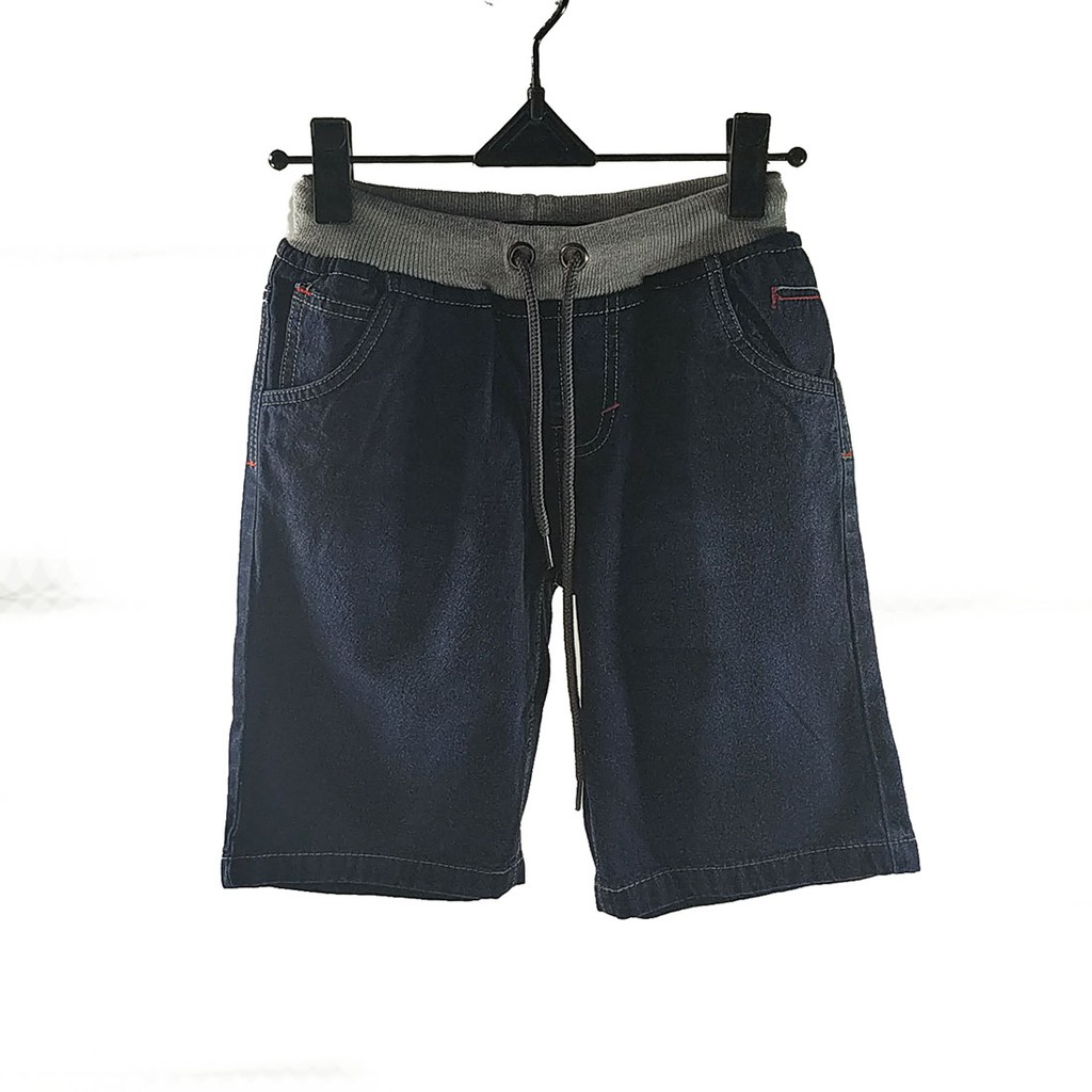 Celana jeans anak laki laki D Nevada biru 7-16 tahun pendek cowok denim