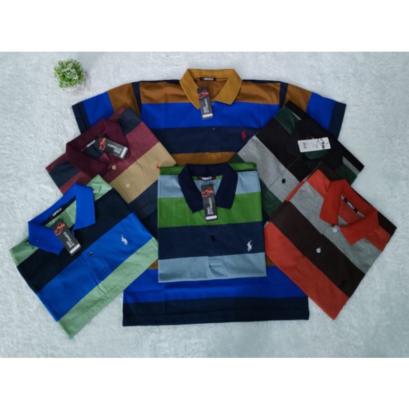 kaos Krah salur polo cowok premium terbaru kaos Krah model terbaru kaos Krah salur cowok