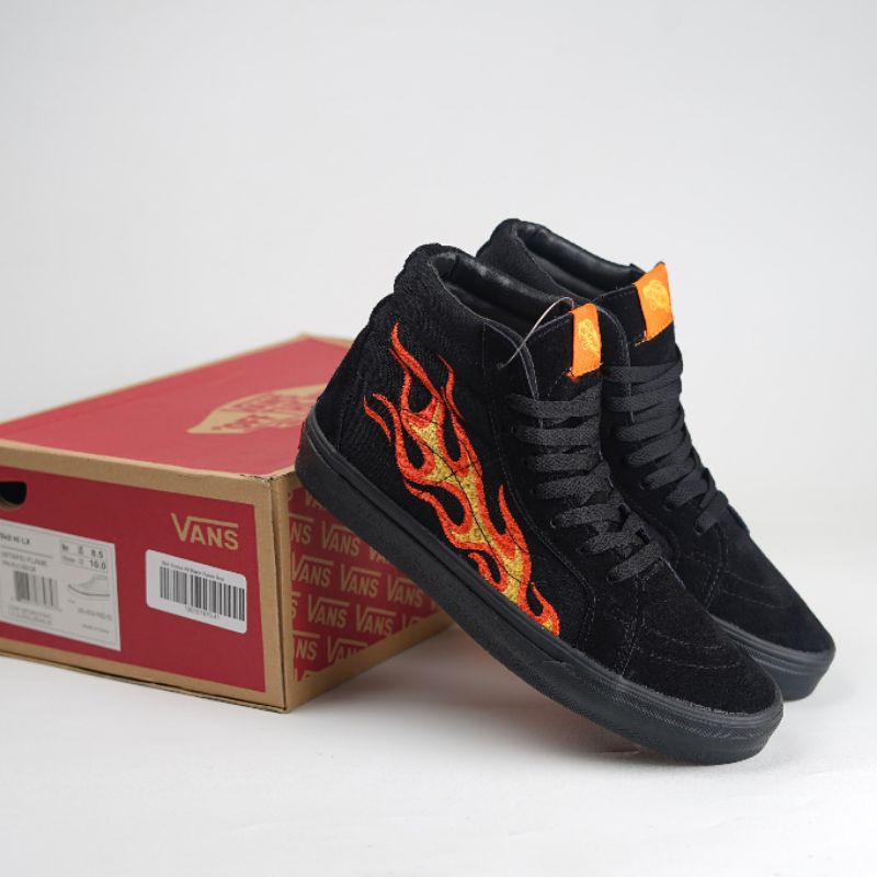 VANS Sk8 Wtaps All Black Flame Red