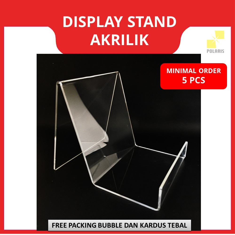 DISPLAY DOMPET/TAS AKRILIK-PENYANGGA BUKU ACRYLIC STAND-TEMPAT DISPLAY ETALASE HP