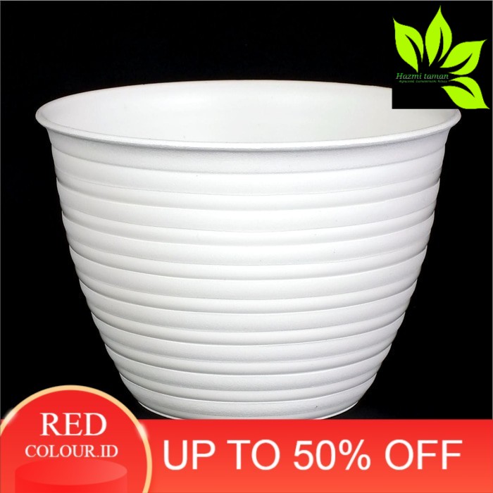 Pot Tawon 15 // Pot Bunga Putih // Pot Plastik Minimalis 15
