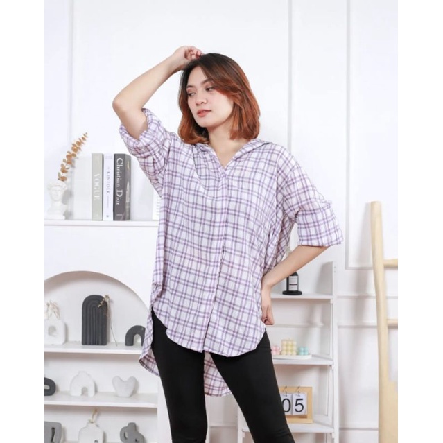 NIKKI OS SHIRTS - kemeja atasan wanita tangan panjang