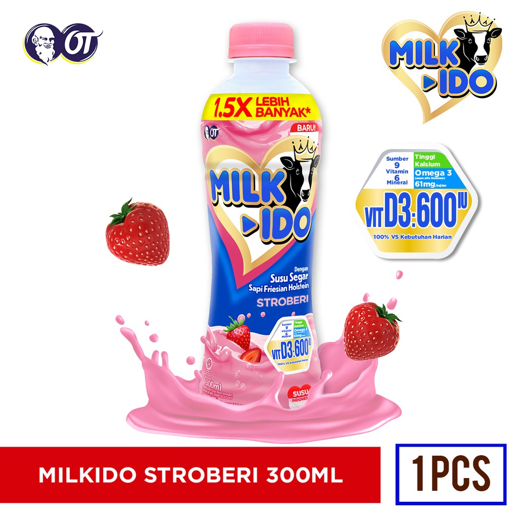 Susu Milkido Strawberry 300ml