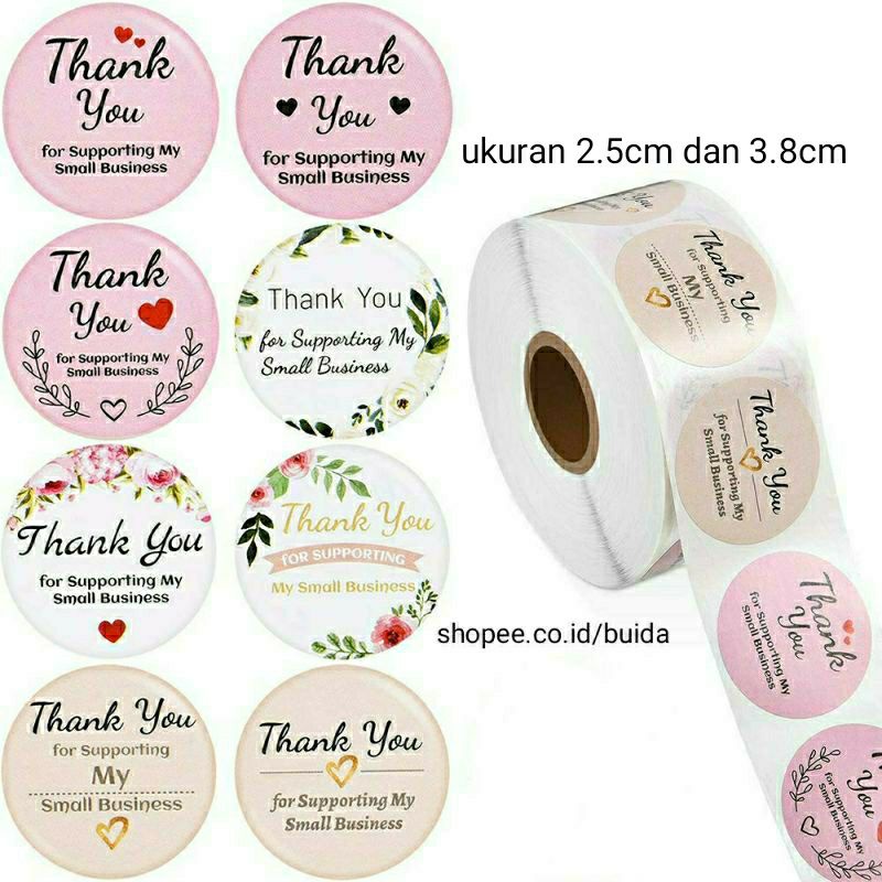 

Stiker Sticker Thank You for Supporting My Small Business Segel Kemasan Packaging box Sealer dus kue