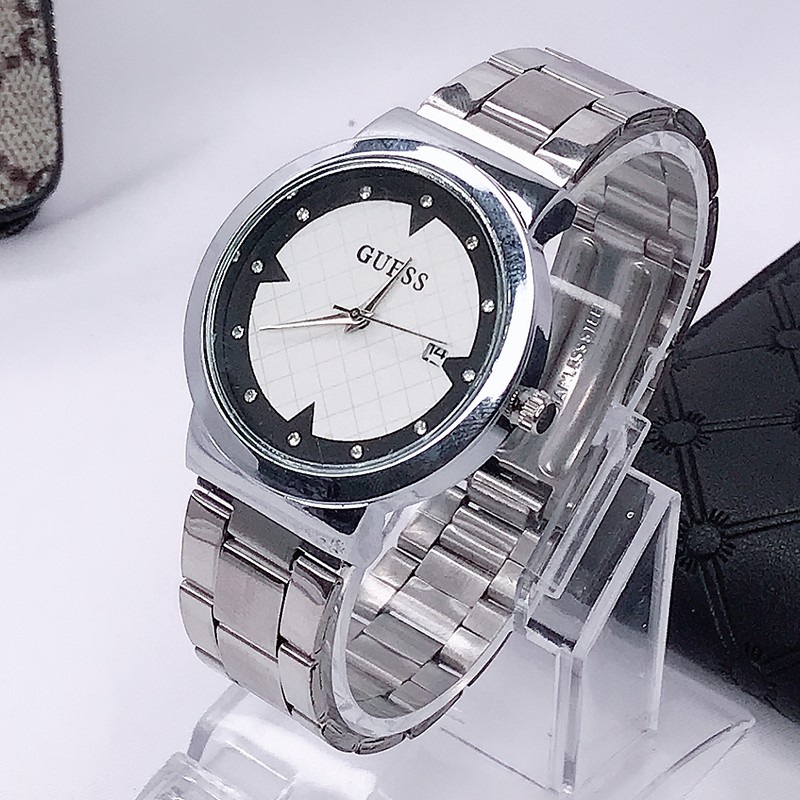 [✅COD] Ladies Watch Steel Band Calendar Couple Watch