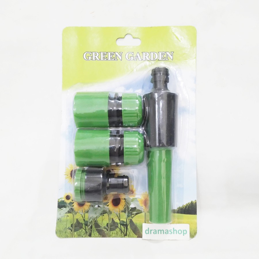 Set Sambungan Konektor semprotan selang air taman lurus Hose Connector quick release dramashop