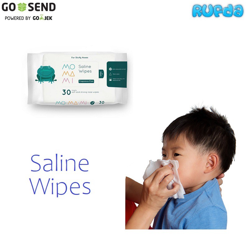 MoMaMi Saline Wipes Tisu Khusus Lendir Ingus karena Pilek