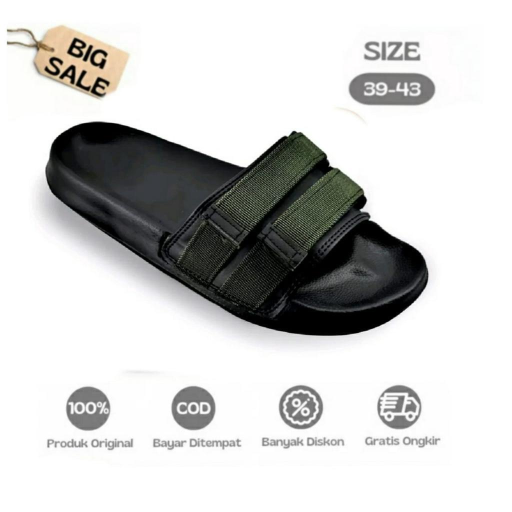 Furenic Sandal Selop Pria Slip On Slide Slop Casual Anti Slip Original - Stewart