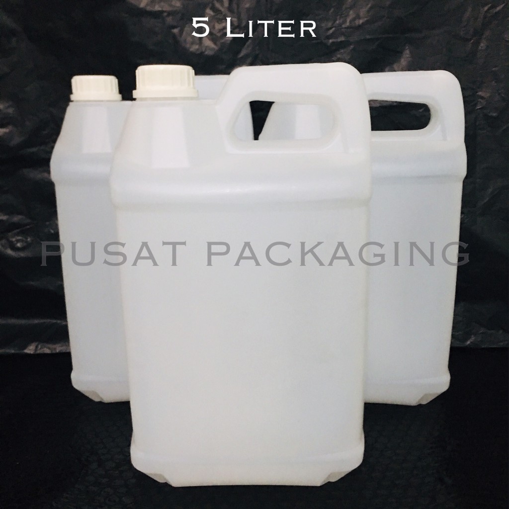 [BARU] Jerigen 5 Liter HDPE Segel (1 Bal)  / Jerry Can / Botol 5000ml / 5kg