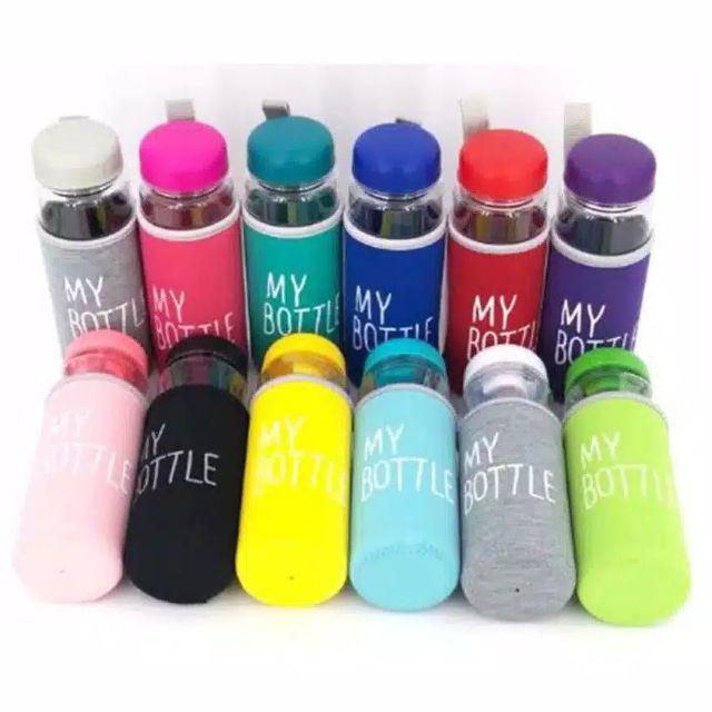 Promo [1kg 12pcs] My Bottle Transparan Bening Dengan Sarung Anti Pecah