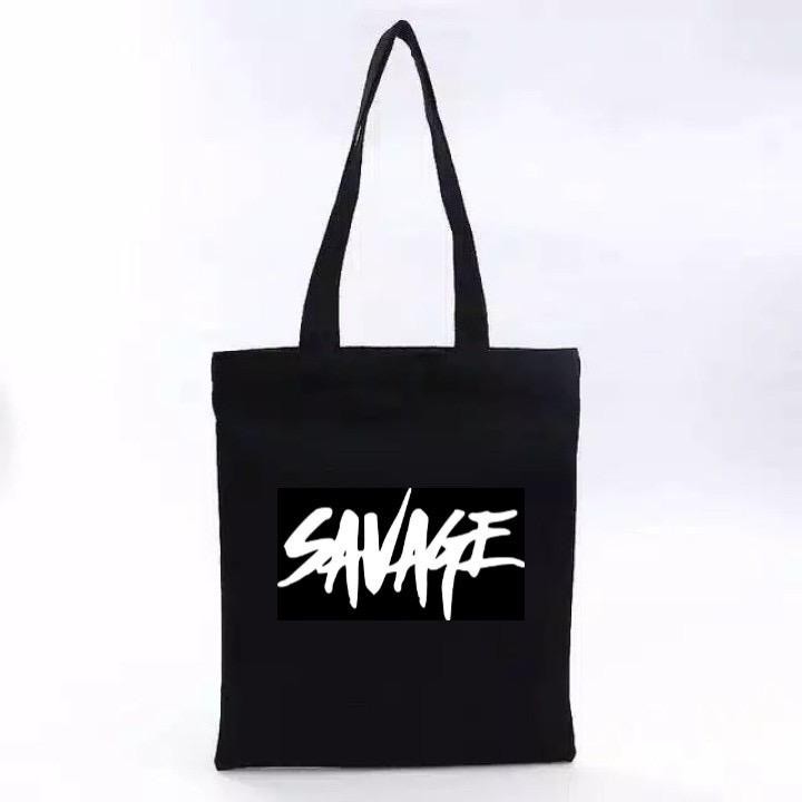 [LOKAL] Fashion Fair - TOTEBAG (PAKAI SELETING) LOGO Tulisan kpop murah wanita custom motif