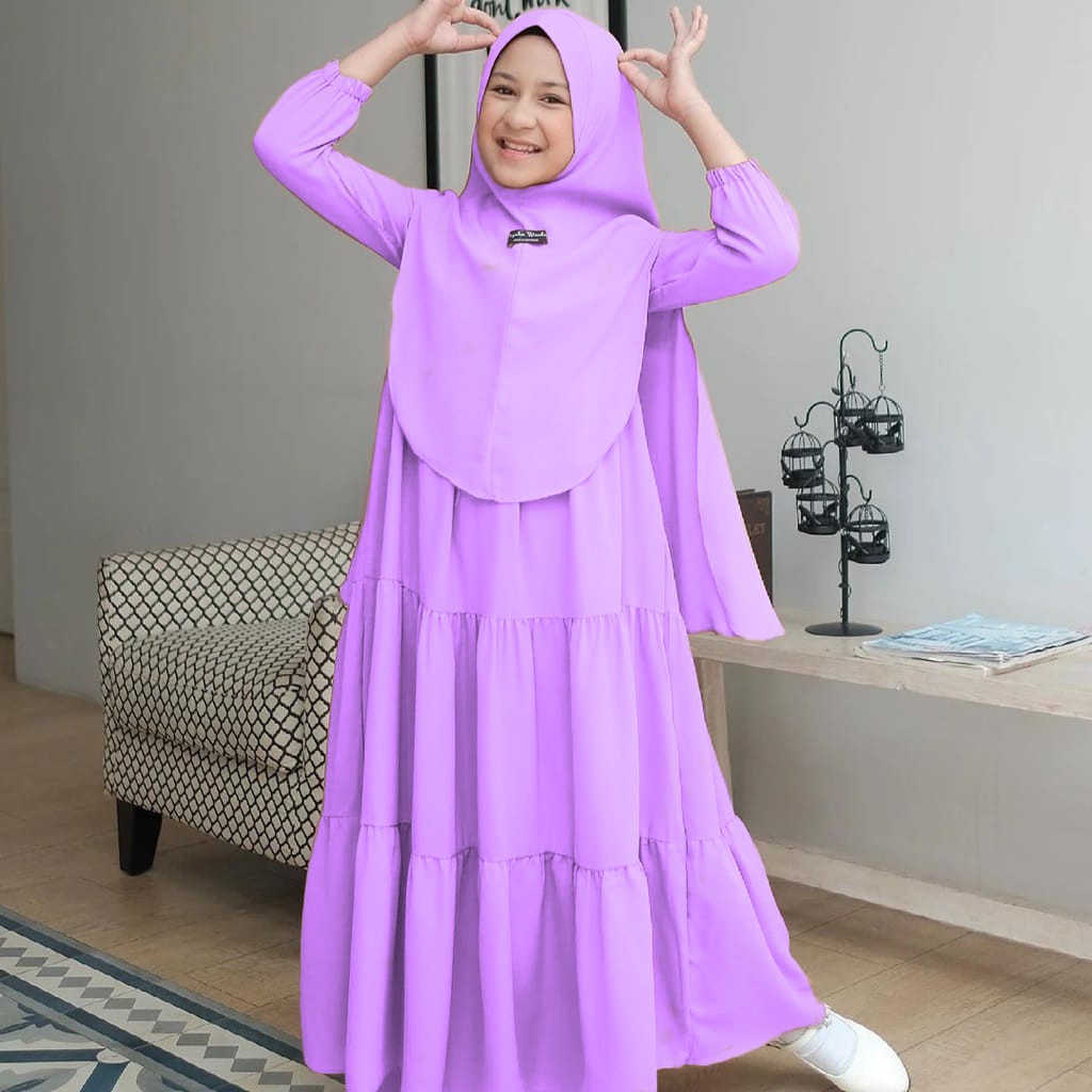 Gamis Anak Remaja Muslim Modis Kekinian Terbaru 2022 Dress None Kotak Anak Tanggung Kotak Usia 11 12