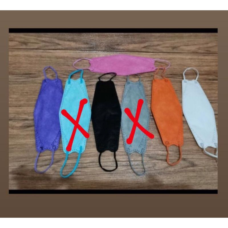 Masker Kn95 model Kf94 evo warna warni - putih