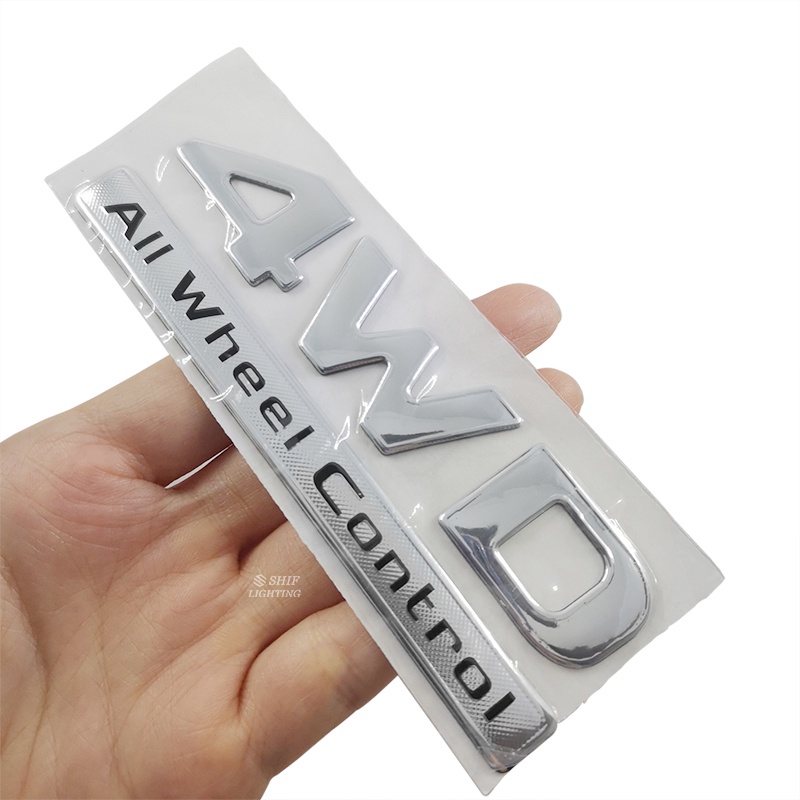 1pc Stiker Emblem Logo 4WD Bahan ABS Untuk Dekorasi Bagasi Belakang Mobil