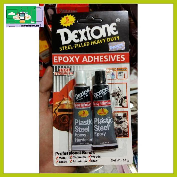 

R4E5Et- Lem Epoxy /Lem Campur / Lem Besi / Serbaguna Dextone 5 Menit 48Gr Gram Fyhf7T-