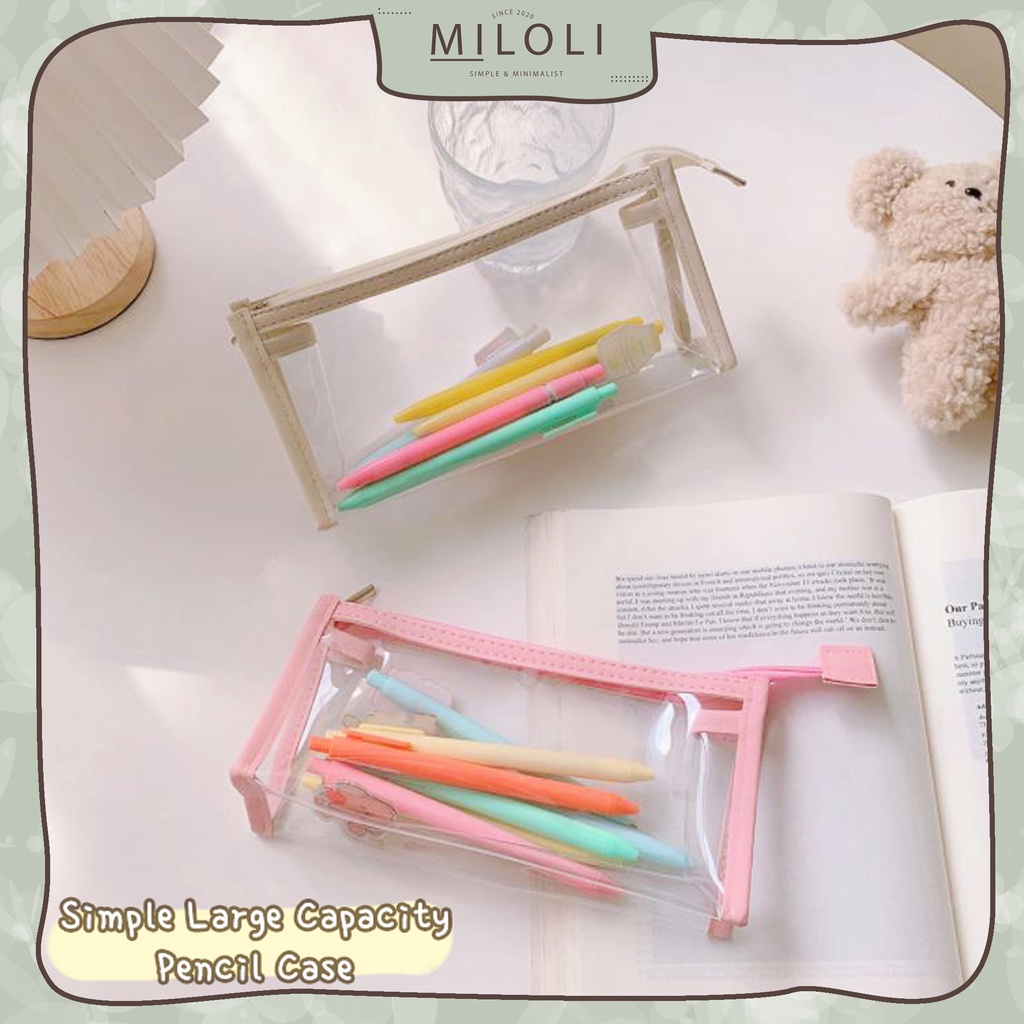

[MILOLI] Transparant & Simple Pencil Case Pencil Pouch Tempat Pensil Bening Aesthetic - F0118