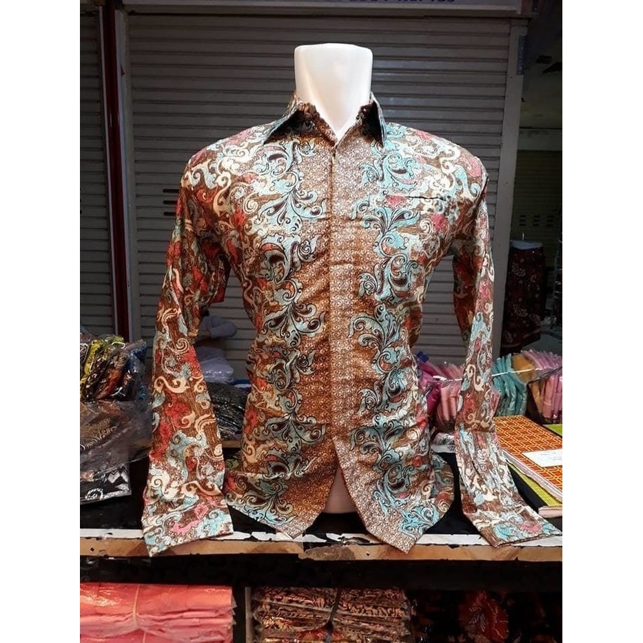 SETELAN KEBAYA COUPLE / BATIK COUPLE MODEL FLOY PEACH DAN KEMEJA