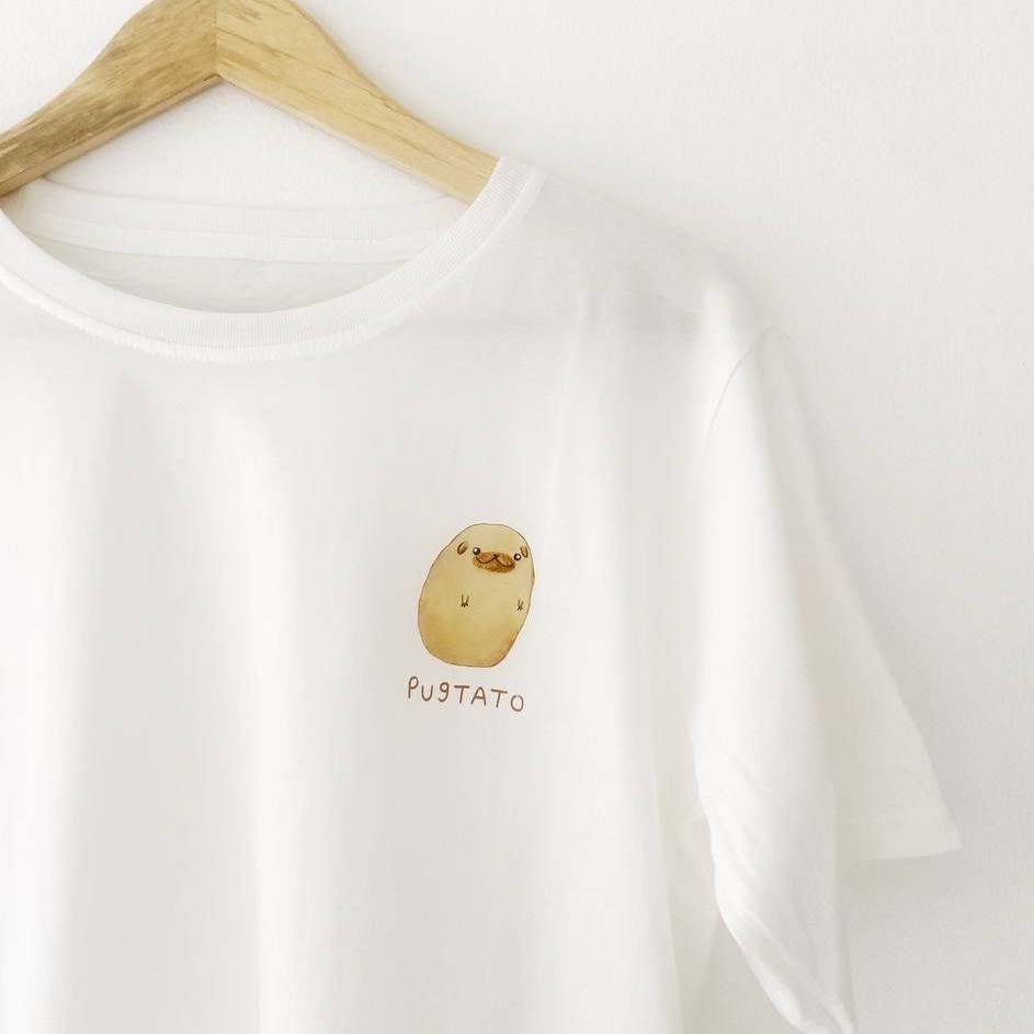 Pugtato Tshirt / Kaos oversized / Kaos / Tshirt / Kaos unisex / Kaos Couple / Couple Tshirt / Korean