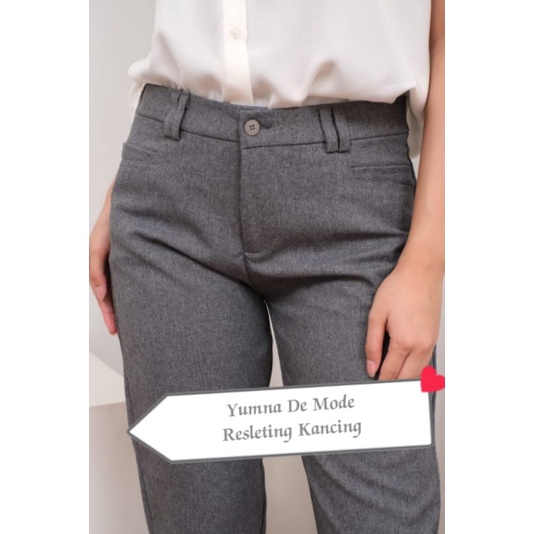 CELANA KERJA WANITA MODEL RESLETING DAN PINGGANG KARET