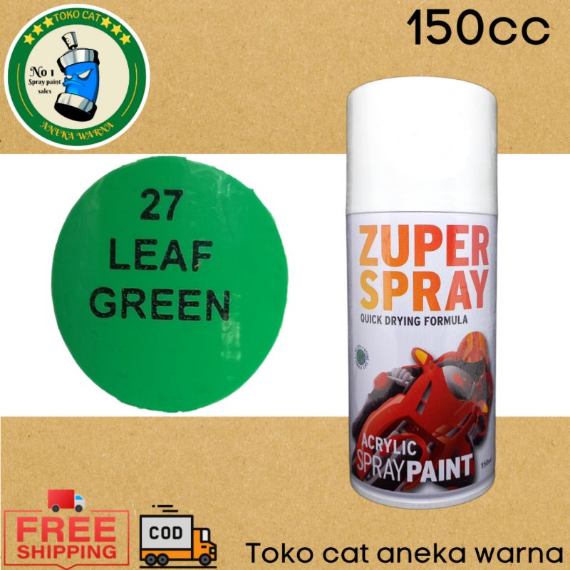 cat semprot 150cc LEAF GREEN HIJAU DAUN zuper spray pilox pilok spray paint