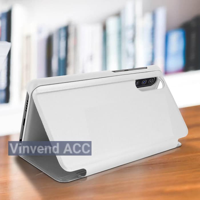 Flip Case Samsung Galaxy A50S Clear View Mirror Standing Cover