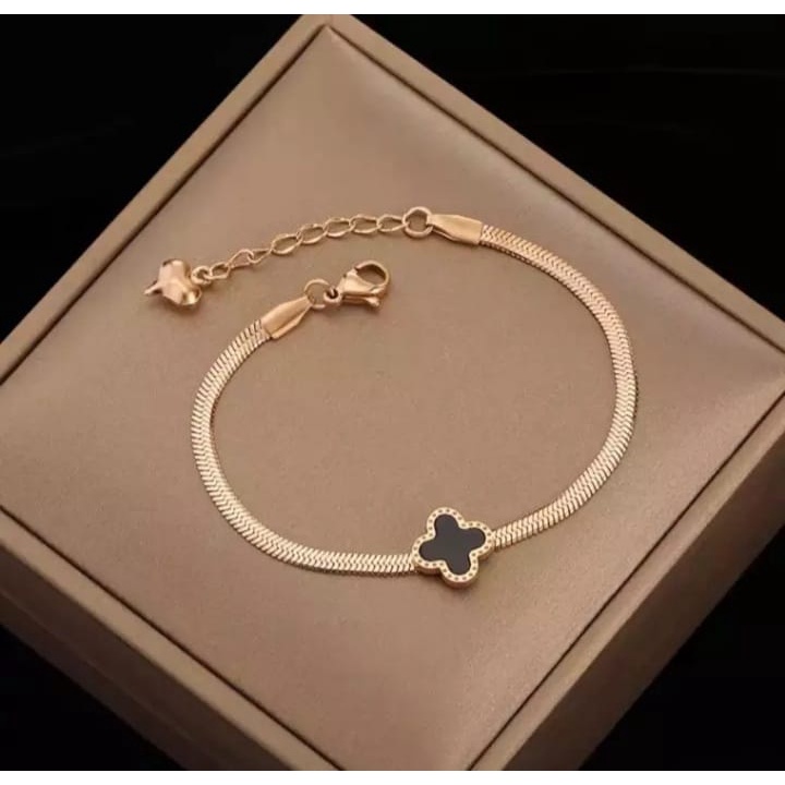 GELANG TANGAN TITANIUM IMPORT Asli Titanium Anti Karat Dan Luntur Gelang Wanita Remaja Korea Gelang Wanita Rantai Gelang Wanita Emas 24k Gelang Anti Karat